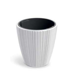 Vazonas ORO ROUND su įdėklu 60/31 L D470xH500 mm balta sp. Prosperplast
