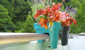 Vazonas LOFLY turėklams ovalus 12.3 L 266x396x250 mm antracito sp. Prosperplas