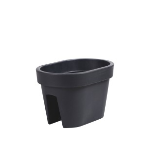 Vazonas LOFLY turėklams ovalus 12.3 L 266x396x250 mm antracito sp. Prosperplas