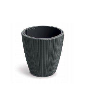 Vazonas ORO ROUND su įdėklu 60/31 L D470xH500 mm t. pilka sp. Prosperplast