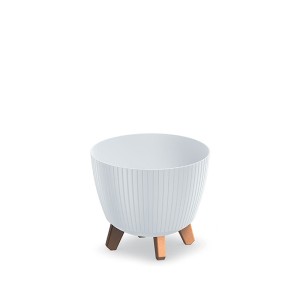 Vazonas LAMIA su kojelėmis 9 l D288xH237 mm baltos sp. Prosperplast