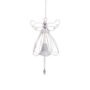 Vėjo varpelis metalinis baltas 15,5x15x57 cm 4Living 312143  pbr