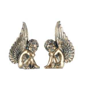 Sodo dekoracija Angelas 19 cm bronzinė polirezininė 631903 4Living