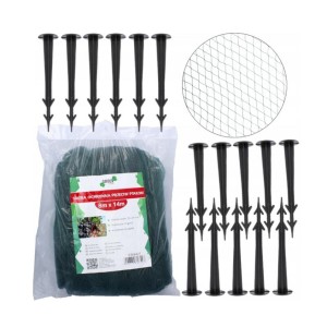 Tinklas apsaugai nuo paukščių žalias 15g/m2  8x14 m 25x25 mm su16 kaiSTK6427canc