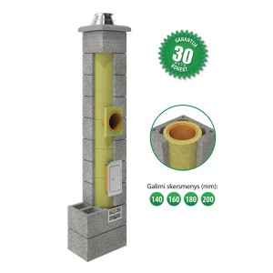 Kamino sistema 4 m SW2 su dviem ventiliacinėm angom UNI-2 FI 200 Perfect