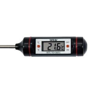 Termometras skaitmeninis su nerūd. pl. jutikliu (-50°C +300°C) YT-72971 YATO