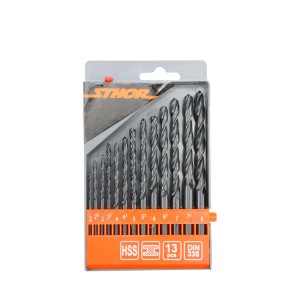 Grąžtai metalui HSS 13 vnt. 2-8 mm 22180 STHOR