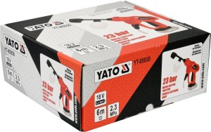 Aukšto slėgio plovimo įrenginys akumuliatorinis 18V b/a 23b YT-85930 YATO SYS18V