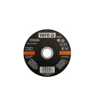 Diskas metalo ir nerūdijančio plieno pjovimo 125*1.2*22 mm YT-6103 YATO (5/25)