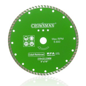 Diskas deimantinis turbo 3 žvaigžd. 230 mm 0851630 Crownman (1)