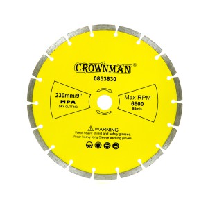 Diskas deimantinis segmentinis 3 žvaigžd. 230 mm 0853830 Crownman (1)