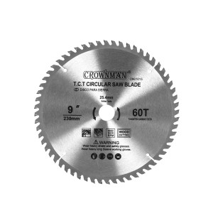 Diskas medžio pjovimo 230 mm 60 dantų 0861015 Crownman