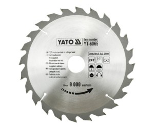 Diskas medžio pjovimo 200*24T*30 mm YT-6065 YATO