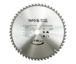 Diskas medžio pjovimo 350*54*30  mm 54 dantų YT-6082 YATO