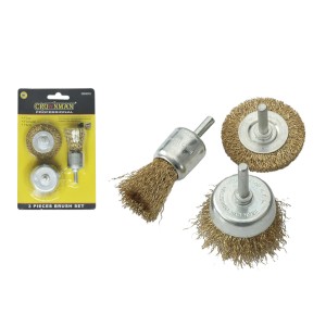 Šepečiai plieniniai 3 vnt. 2x50 mm, 1x25 mm 0895003 Crownman (10)