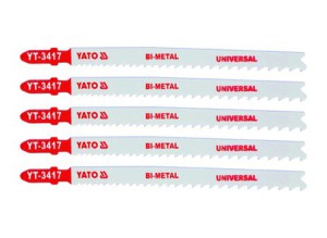 Ašmenys siaurapjūkliui universalūs 130/106/1.27 mm 5 vnt. TPI10-5 YT-3417 YATO