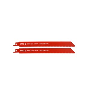 Ašmenys tiesiniam kardiniam pjūklui metal/medž BIM 225 mm 24TPI 2 vnt.YT-33934