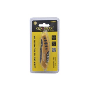 Peiliukas kišeninis daugiafunkcinis 160 mm 2Cr13 0204004 Crownman