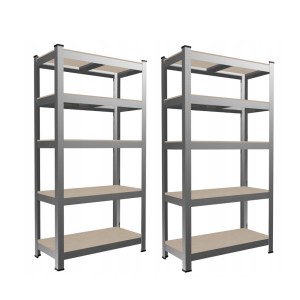 Lentynos metalinės 2 vnt. 180x90x30 cm 5 lentynos max 175 kg GWI0885
