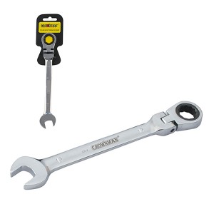 Raktas plokščias-kilpinis lankstus su terkšle 10 mm 0412110 Crownman (10) canc
