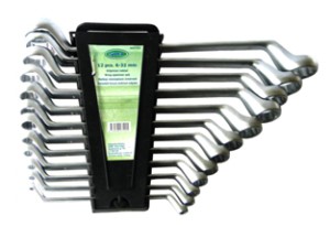 Raktai kilpiniai 12 vnt. 6-32 mm CR-V SATIN 1529.90.OX Savex (2)