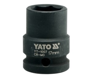 Galvutė šešiakampė smūginė 1/2" 17 mm YT-1007 YATO