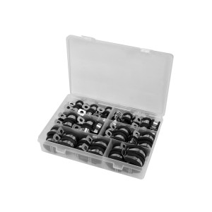 Sąvaržų rinkinys nerūdijančio pl./gumos 6-19 mm 52 vnt. SS 304 YT-067834 YATO