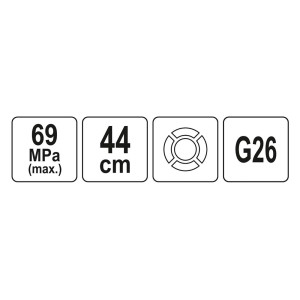 Žarnelė tepalo švirkštui lanksti 440 mm YT-07101 YATO