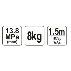 Pompa tepalo užpylimui rankinė 8 kg max 13.8 MPa YT-07063 YATO