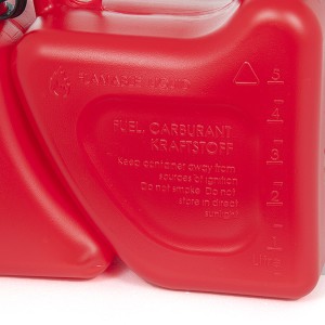 Kanistras kurui ir tepalui plastikinis 2L+5L raudonas Lenkija (5)