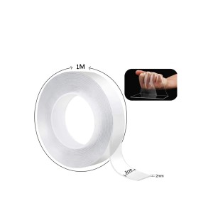 Juosta dvipusio lipnumo skaidri nano PU 1 m x 30 mm x 2 mm 24050
