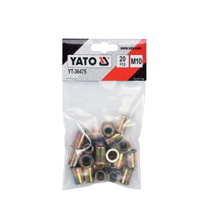 Kniedės plieninės M10 20 vnt. YT-36475 YATO