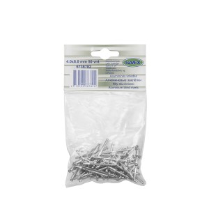 Kniedės aliumininės 4,0x8,0 mm 50 vnt. Savex