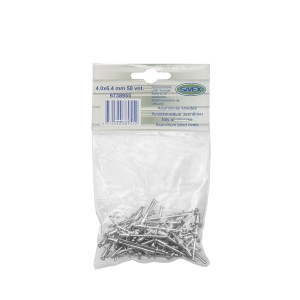 Kniedės aliumininės 4,0x6,4 mm 50 vnt. Savex