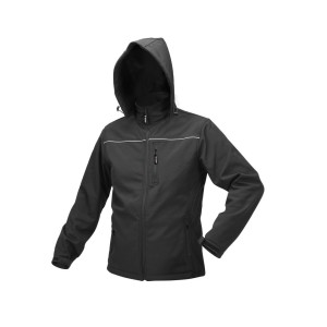 Striukė SOFTSHELL juoda su kapišonu L dydis YT-79552 YATO