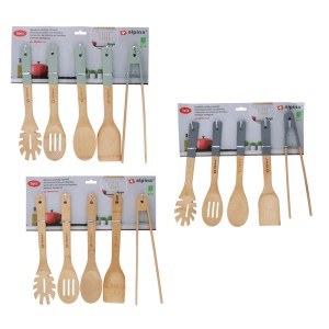 Virtuvės įrankiai bambukiniai 5 vnt. Alpina 871125226754
