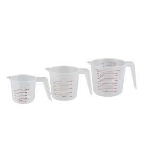 Indas matavimui plastikinis 3 vnt. 250ml/500ml/1L Cuisine Elegance 871125299115