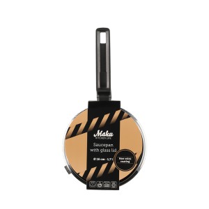 Puodas su dangčiu D16 cm 1,7 l kaltinis aliuminis Maku 639647