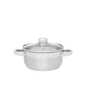 Puodas su dangčiu D18 cm 2 l nerūdijantis plienas Maku 182105