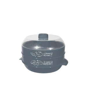 Garų puodas mikrobangų krosnelei dviejų aukštų 2,4 L Cook Concept KC2155