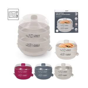 Garų puodas mikrobangų krosnelei dviejų aukštų 2,4 L Cook Concept KC2155