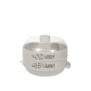 Garų puodas mikrobangų krosnelei dviejų aukštų 2,4 L Cook Concept KC2155