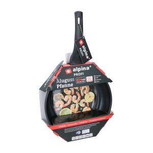 Keptuvė D24 cm dugno storis 1,9 mm ALPINA PROFI 871125219320