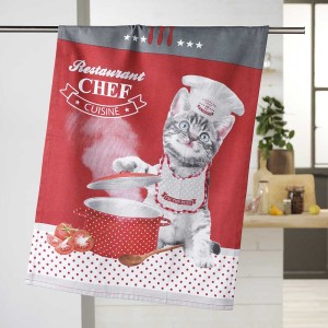 Rankšluostis virtuvei medvilninis 50x70 cm CHATOUILLE douceur d'intérieur