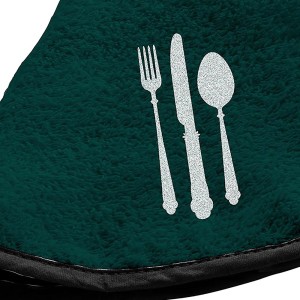 Rankšluostis virtuvei medvilninis D60 cm COUVERTS emerald douceur d'intérieur