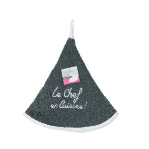 Rankšluostis virtuvei medvilninis D60 cm CUISTOT pilkas douceur d'intérieur