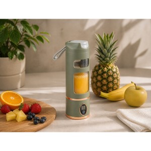 Trintuvas/blenderis nešiojamas 450 ml 50W 25x8 cm žalia sp. 07420_Z