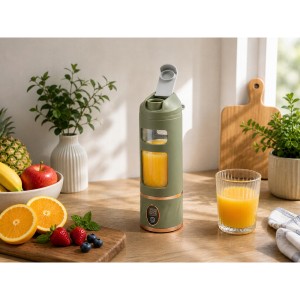 Trintuvas/blenderis nešiojamas 450 ml 50W 25x8 cm žalia sp. 07420_Z