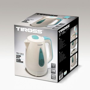 Virdulys elektrinis plastikinis 1,7 L TIROSS TS1363