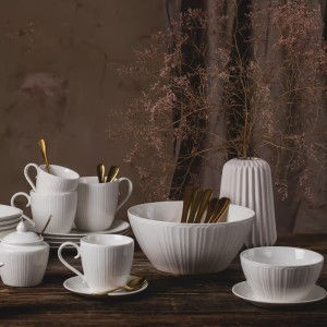 Puodelis porcelianinis PERLA 200 ml Ambition 94742 (tinka lėkštutė 7041030)